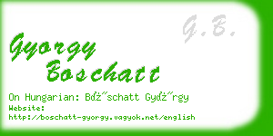 gyorgy boschatt business card